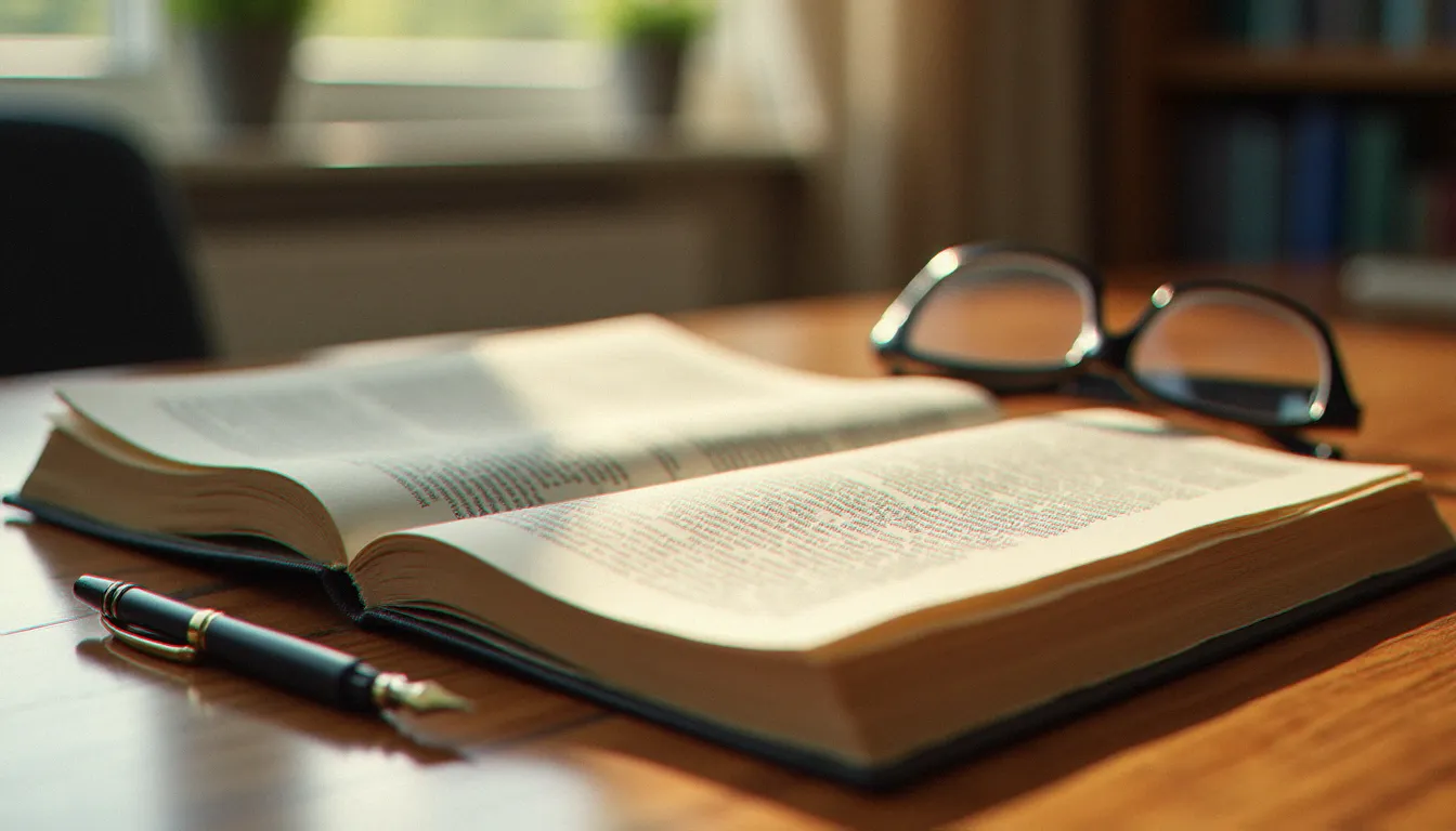 Dictionnaire français ouvert posé sur un bureau professionnel, évoquant la recherche de la règle orthographique du mot corps avec s en français