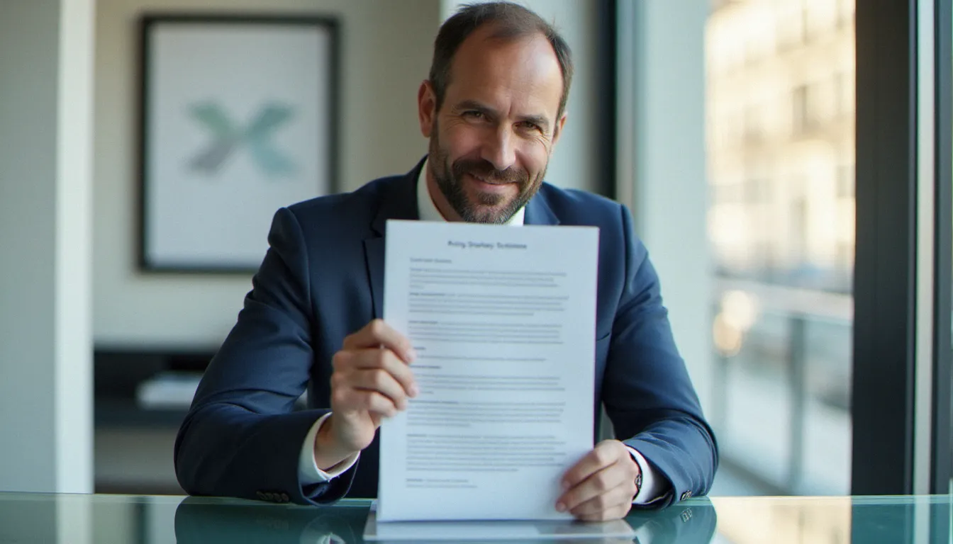 Consultant B2B présentant une stratégie de corp prix dans un bureau parisien moderne et lumineux
