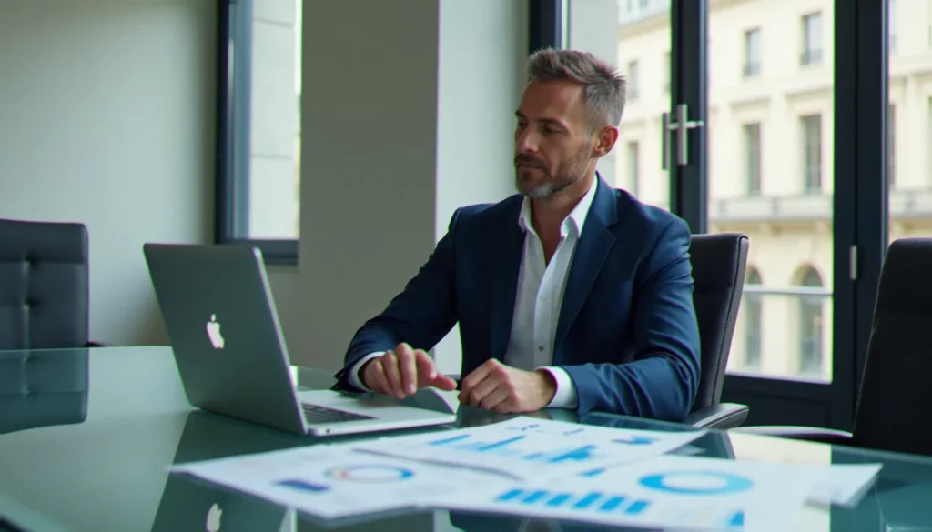 corporate avis codes featured Consultant B2B analysant des corporate avis codes et rapports d'évaluation dans un bureau parisien moderne