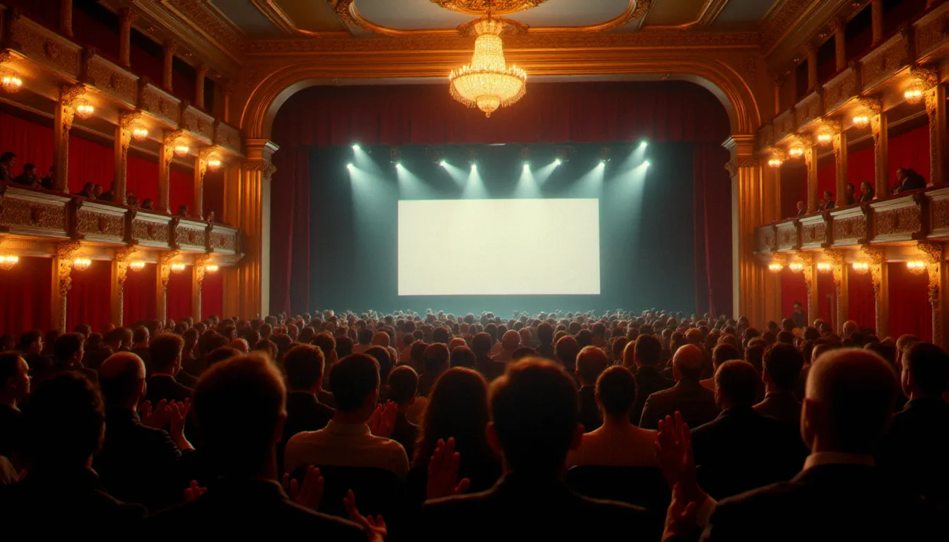 Salle de festival de cinéma comble lors d'une avant-première d'un premier long métrage acclamé en 2017, symbole du renouveau du cinéma indépendant