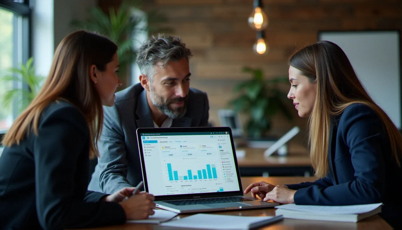 Une équipe marketing analyse les statistiques de commentaires Instagram pour optimiser leur stratégie de gestion de communauté
